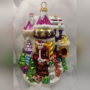 Christopher Radko 'Candy Castle' 1998, 7", Handpainted Glass Christmas Ornament